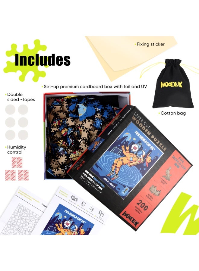 FIFA World Cup FIFA Official Licensed World Cup 26™ Host City Houston Wooden Jigsaw Puzzle 200 Pieces - Image 5